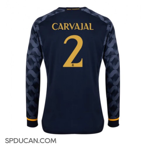 Muški Nogometni Dres Real Madrid Daniel Carvajal #2 Gostujuci 2023-24 Dugi Rukav